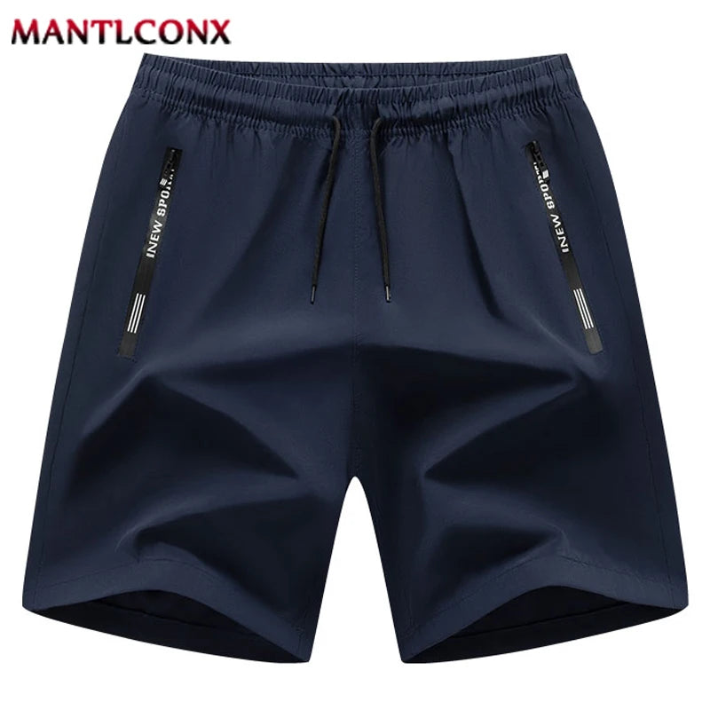 Newest Summer Shorts Men Gym Sport Running Fitness Workout Man Short Pants Breathable Quick-drying Drawstring Men's Shorts Black