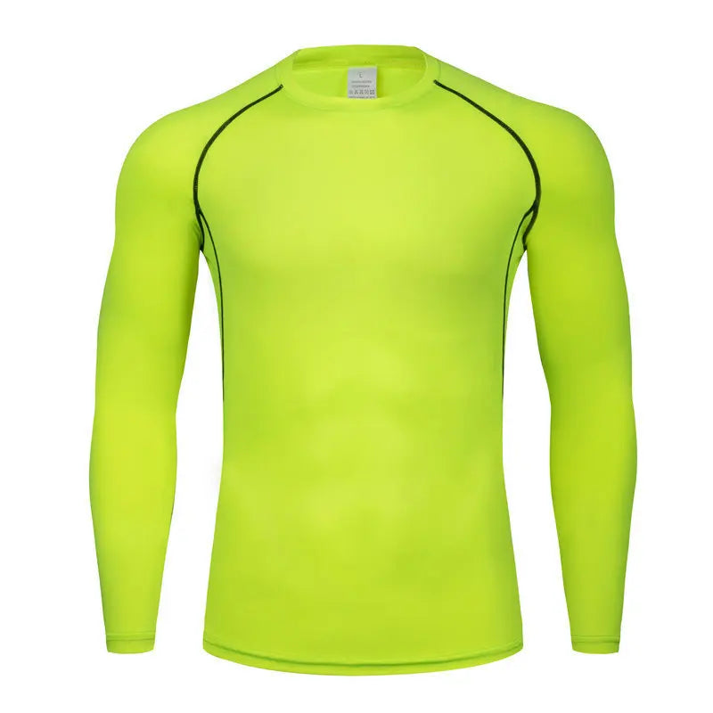 Men's Compression Long Sleeve Training Shirt Breathable Quick Dry Sweat Absorbent Fitness Gym Workout Sports Top Multiple Colors