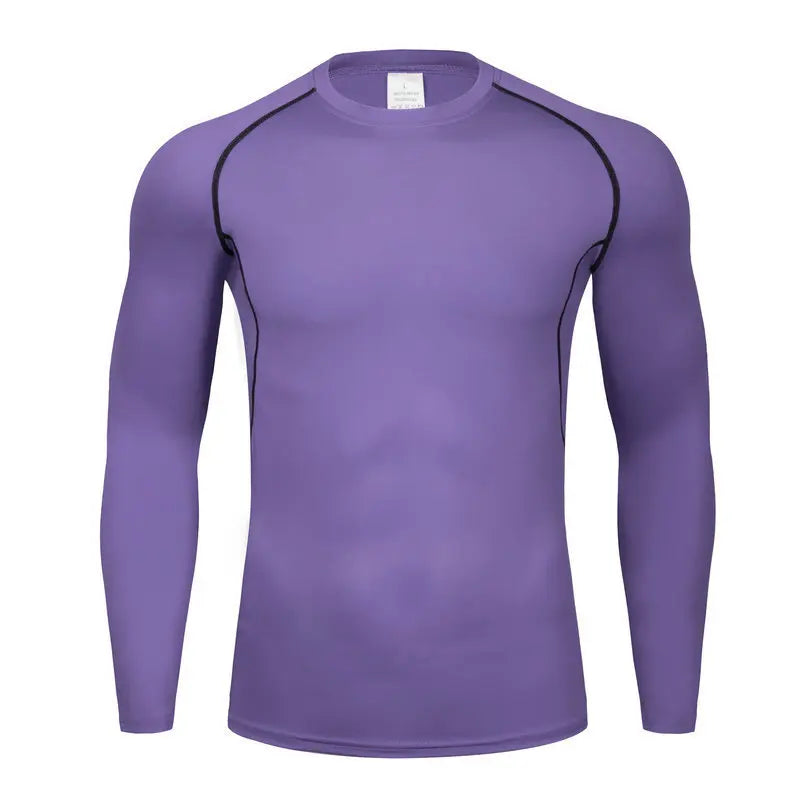 Men's Compression Long Sleeve Training Shirt Breathable Quick Dry Sweat Absorbent Fitness Gym Workout Sports Top Multiple Colors