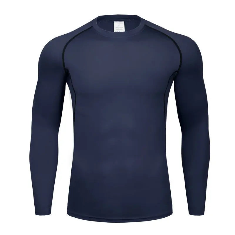 Men's Compression Long Sleeve Training Shirt Breathable Quick Dry Sweat Absorbent Fitness Gym Workout Sports Top Multiple Colors