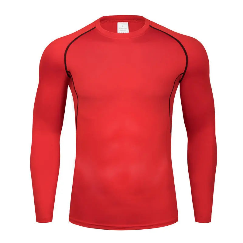 Men's Compression Long Sleeve Training Shirt Breathable Quick Dry Sweat Absorbent Fitness Gym Workout Sports Top Multiple Colors